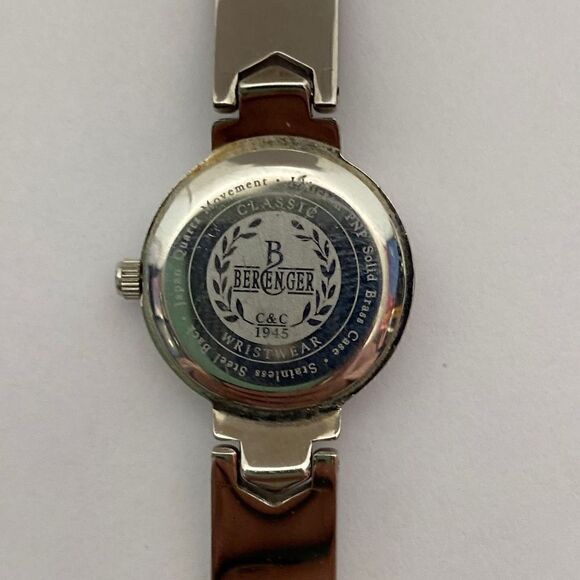 Berenger Women's Stainless Steel Solid Brass Japan Movement Studded Round Watch - Picture 6 of 11